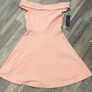Lulu's Strapless Blush Dress